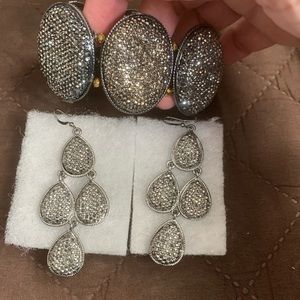 Earrings and bracelet